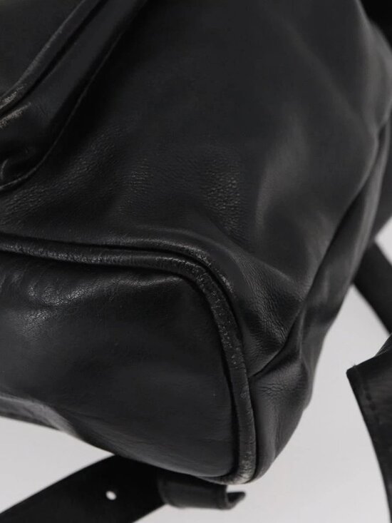 GUCCI Bamboo Backpack Leather Black Gold main image 8